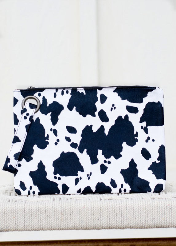 Cow Print Oversized Everyday Clutch - Laced Array