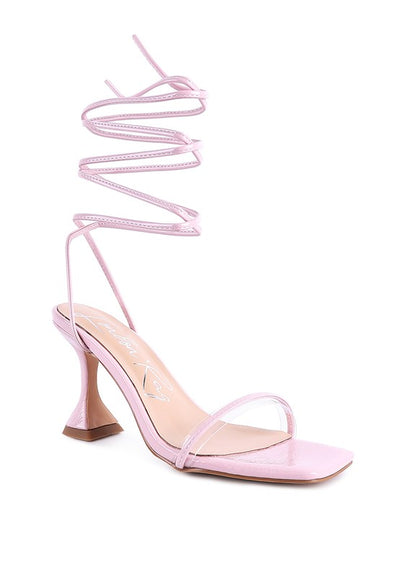 Biten Berry Spool Heeled Lace Up Sandal - Laced Array