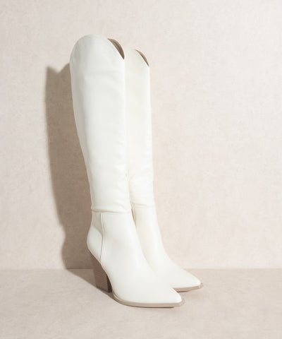 OASIS SOCIETY Clara - Knee-High Western Boots - Laced Array