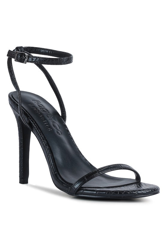 Blondes Croc High Heeled Sandal - Laced Array