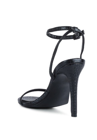 Blondes Croc High Heeled Sandal - Laced Array