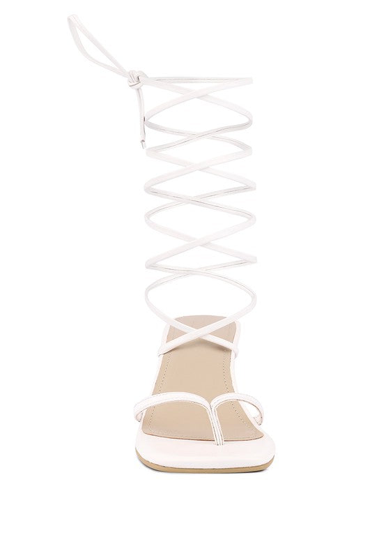 Dorita Kitten Heel Lace Up Sandal - Laced Array