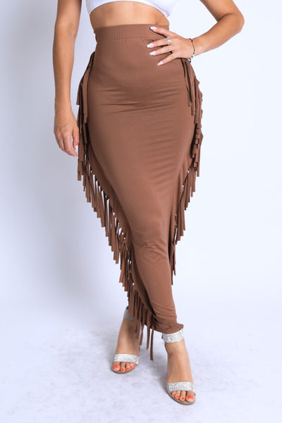 Fringed maxi skirt - Laced Array