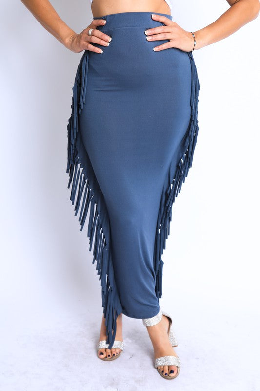 Fringed maxi skirt - Laced Array