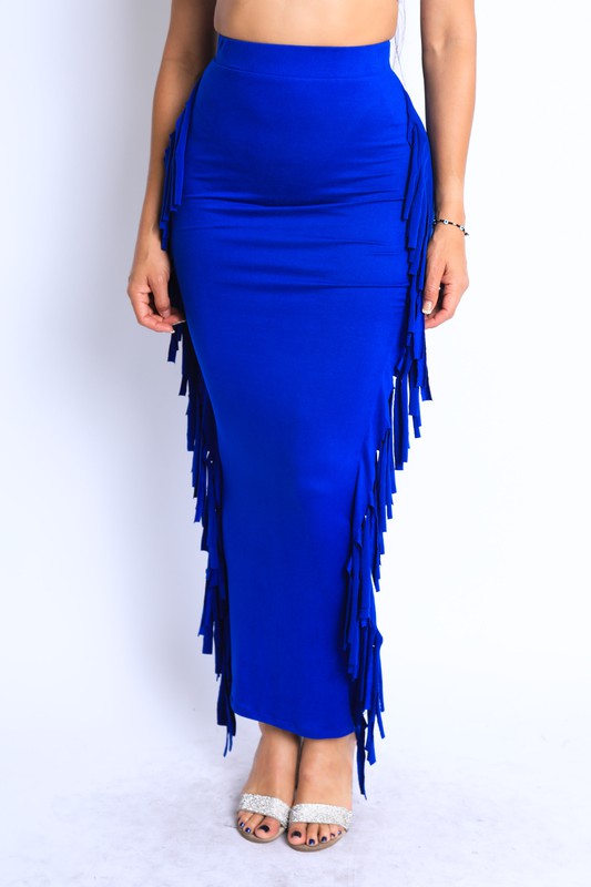 Fringed maxi skirt - Laced Array